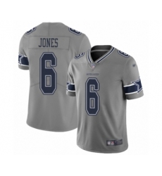 Men's Dallas Cowboys #6 Chris Jones Limited Gray Inverted Legend Football Jersey