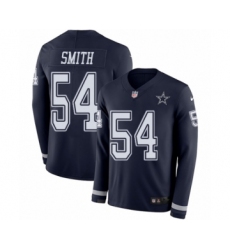 Youth Nike Dallas Cowboys #54 Jaylon Smith Limited Navy Blue Therma Long Sleeve NFL Jersey