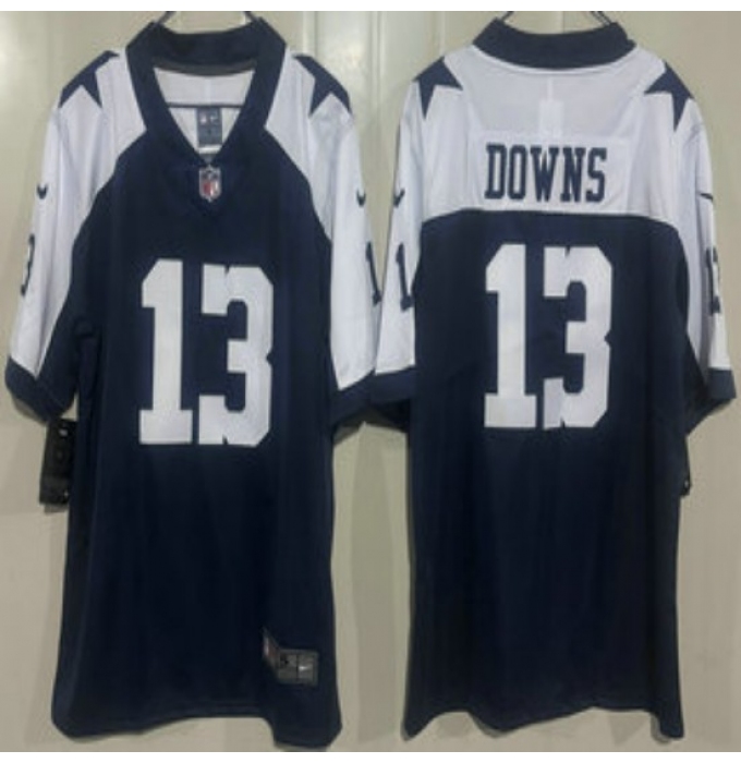 Men's Dallas Cowboys #13 Caleb Downs Limited Navy Alternate Vapor Jersey