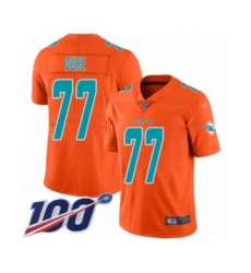 Youth Miami Dolphins #77 Adam Joseph Duhe Limited Orange Inverted Legend 100th Season Football Jersey