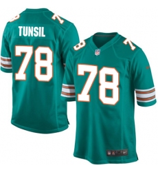 Men's Nike Miami Dolphins #78 Laremy Tunsil Game Aqua Green Alternate NFL Jersey