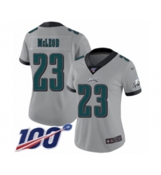 Women's Philadelphia Eagles #23 Rodney McLeod Limited Silver Inverted Legend 100th Season Football Jersey