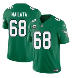 Men's Philadelphia Eagles #65 Lane Johnson Kelly Green 2026 F.U.S.E. 4-Star C Throwback Vapor Untouchable Limited Football Stitched Jersey