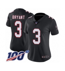 Women's Atlanta Falcons #3 Matt Bryant Black Alternate Vapor Untouchable Limited Player 100th Season Football Jersey