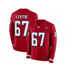 Youth Nike Atlanta Falcons #67 Andy Levitre Limited Red Therma Long Sleeve NFL Jersey