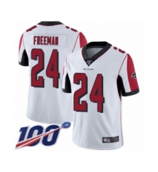 Men's Atlanta Falcons #24 Devonta Freeman White Vapor Untouchable Limited Player 100th Season Football Jersey