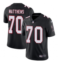Youth Nike Atlanta Falcons #70 Jake Matthews Elite Black Alternate NFL Jersey