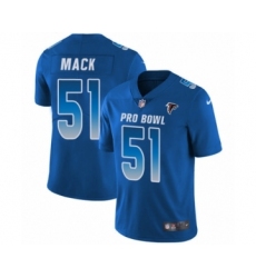 Men's Nike Atlanta Falcons #51 Alex Mack Limited Royal Blue NFC 2019 Pro Bowl NFL Jersey
