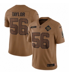 Men's New York Giants #56 Lawrence Taylor Nike Brown 2023 Salute To Service Retired Player Limited Jersey