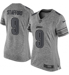 Women's Nike Detroit Lions #9 Matthew Stafford Limited Gray Gridiron NFL Jersey
