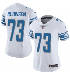 Women's Nike Detroit Lions #73 Greg Robinson Elite White NFL Jersey