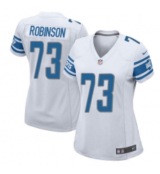Women's Nike Detroit Lions #73 Greg Robinson Game White NFL Jersey