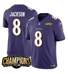 Men's Baltimore Ravens #9 Justin Tucker Black 2023 F.U.S.E. AFC North Champions Vapor Limited Football Stitched Jersey