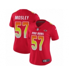 Women's Nike Baltimore Ravens #57 C.J. Mosley Limited Red AFC 2019 Pro Bowl NFL Jersey