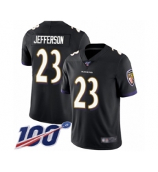Men's Baltimore Ravens #23 Tony Jefferson Black Alternate Vapor Untouchable Limited Player 100th Season Football Jersey
