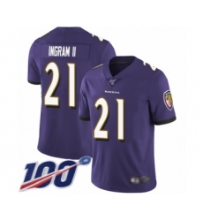 Men's Baltimore Ravens #23 Tony Jefferson Purple Team Color Vapor Untouchable Limited Player 100th Season Football Jersey