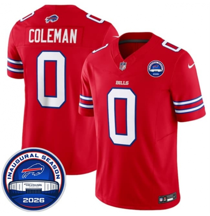 Men's Buffalo Bills #0 Keon Coleman Red F.U.S.E. 2026 Inaugural Season at Highmark Stadium Football Stitched Jersey
