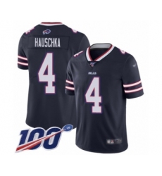 Men's Buffalo Bills #4 Stephen Hauschka Limited Navy Blue Inverted Legend 100th Season Football Jersey
