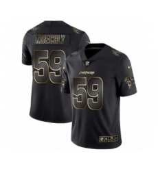 Men Carolina Panthers #59 Luke Kuechly Black Golden Edition 2019 Vapor Untouchable Limited Jersey