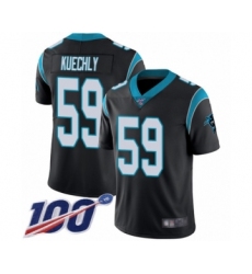Men's Carolina Panthers #59 Luke Kuechly Black Team Color Vapor Untouchable Limited Player 100th Season Football Jersey