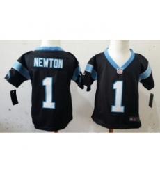 Nike Carolina Panthers #1 Cam Newton Black Toddlers Jersey