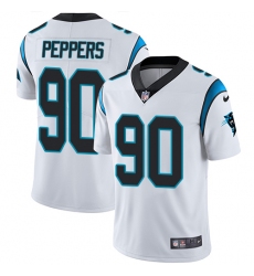 Men's Nike Carolina Panthers #90 Julius Peppers White Vapor Untouchable Limited Player NFL Jersey
