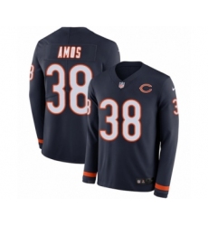 Youth Nike Chicago Bears #38 Adrian Amos Limited Navy Blue Therma Long Sleeve NFL Jersey