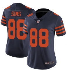 Women's Nike Chicago Bears #88 Dion Sims Navy Blue Alternate Vapor Untouchable Limited Player NFL Jersey