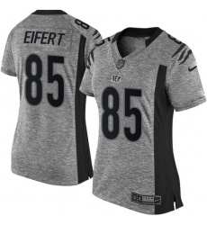 Women's Nike Cincinnati Bengals #85 Tyler Eifert Limited Gray Gridiron NFL Jersey