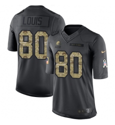 Men's Nike Cleveland Browns #80 Ricardo Louis Limited Black 2016 Salute to Service NFL Jersey