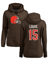 NFL Women's Nike Cleveland Browns #15 Ricardo Louis Brown Name & Number Logo Pullover Hoodie