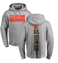 NFL Nike Cleveland Browns #65 Larry Ogunjobi Ash Pullover Hoodie