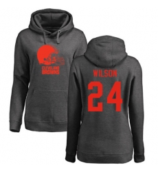 NFL Women's Nike Cleveland Browns #24 Howard Wilson Ash One Color Pullover Hoodie