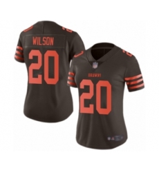Women's Cleveland Browns #20 Howard Wilson Limited Brown Rush Vapor Untouchable Football Jersey