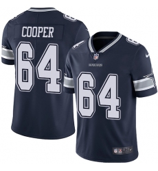 Men's Nike Dallas Cowboys #64 Jonathan Cooper Navy Blue Team Color Vapor Untouchable Limited Player NFL Jersey