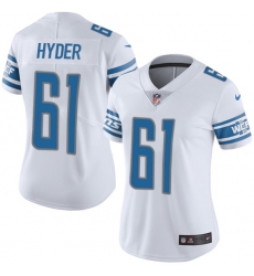 Women's Nike Detroit Lions #61 Kerry Hyder Limited White Vapor Untouchable NFL Jersey
