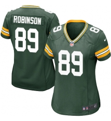 Women's Nike Green Bay Packers #89 Dave Robinson Game Green Team Color NFL Jersey