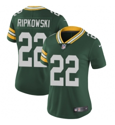 Women's Nike Green Bay Packers #22 Aaron Ripkowski Green Team Color Vapor Untouchable Limited Player NFL Jersey