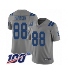 Youth Indianapolis Colts #88 Marvin Harrison Limited Gray Inverted Legend 100th Season Football Jersey