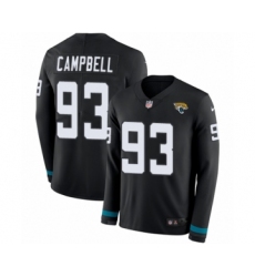 Youth Nike Jacksonville Jaguars #93 Calais Campbell Limited Black Therma Long Sleeve NFL Jersey