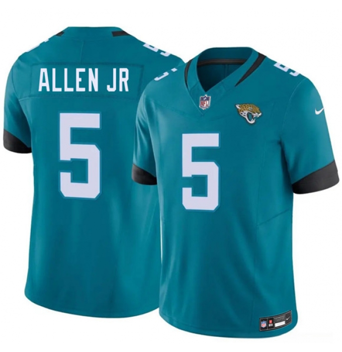 Men's Jacksonville Jaguars #5 LeQuint Allen Jr Teal 2026 F.U.S.E. Vapor Untouchable Limited Football Stitched Jersey