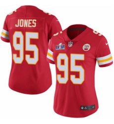 Women's Kansas City Chiefs #95 Chris Jones Red 2023 F U S E Vapor Untouchable Limited Stitched 2024 Super Bowl LVIII Jersey