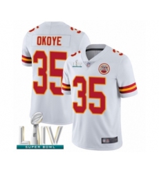 Youth Kansas City Chiefs #35 Christian Okoye White Vapor Untouchable Limited Player Super Bowl LIV Bound Football Jersey