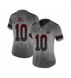 Women's Kansas City Chiefs #10 Tyreek Hill Limited Gray City Edition Football Jersey